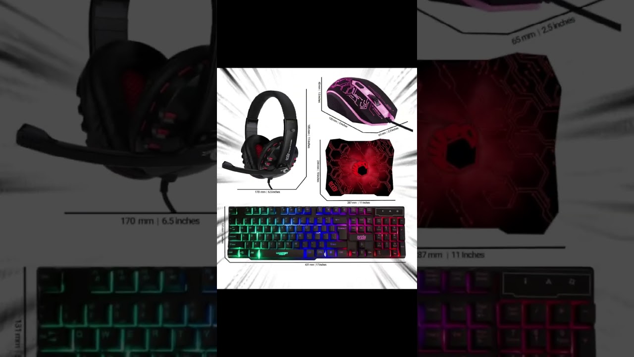 🎮 Best Budget Gaming Bundle Under £35! | Orzly 4-in-1 RGB Combo Review 🔥