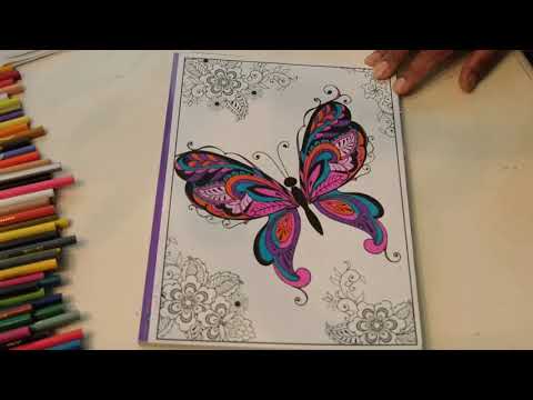 Adult Coloring Flip through and completed pages for Romantic Country ...
