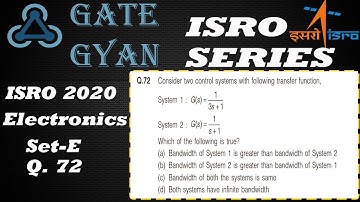 ISRO 2020 Solutions Electronics |Question 72 Set-E |ISRO Previous Year Paper| ISRO SERIES| GATE GYAN