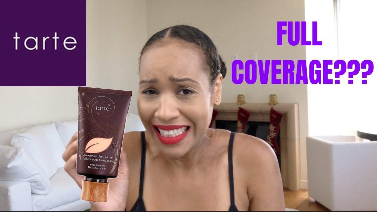 Tarte Amazonian Clay 12 HR Full Coverage Foundation with SPF 15 Review Tan Deep Sand YouTube