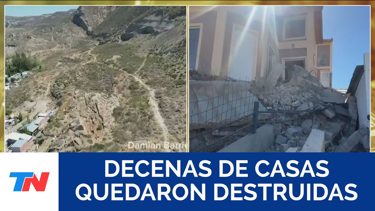 Se desplazó un cerro en Comodoro Rivadavia