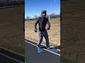 Running a mile with scuba flippers #funny #runner #fitnesschallenge #shorts #viral