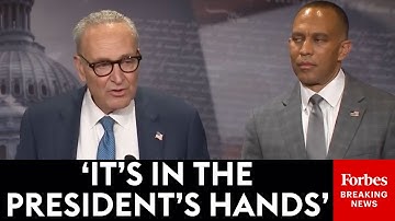 FULL BRIEFING: Schumer And Jeffries Face Reporters With Hours To Go Until Government Shutdown