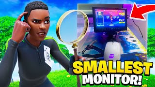 I Used The Worlds Smallest Monitor To Play Fortnite...