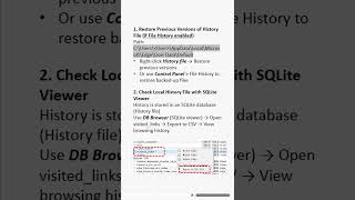 Recover deleted browsing history on Microsoft Edge in Windows 10/11#microsoftedge #windows