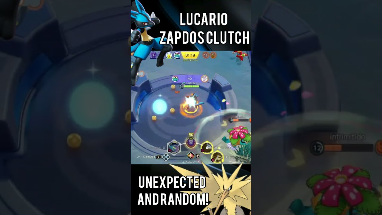 Crazy Lucario Zapdos Clutch!  |  Pokemon Unite Game play Highlights | 