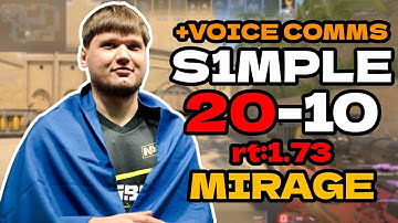 🔥s1mple (20-10) rt:1.73 SoloQ +VOICE (mirage) | EU FACEIT l Jul 12, 2025 #cs2 #pov