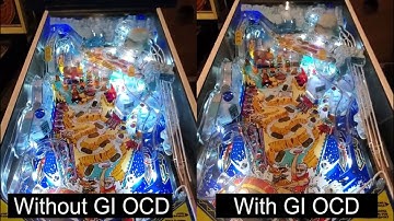 GI OCD and LED OCD White Water Pinball Compare