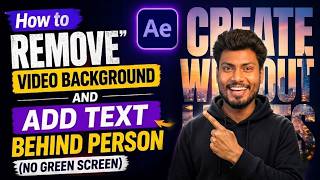 How to Remove Video Background and Add Text Behind Person (No Green Screen)