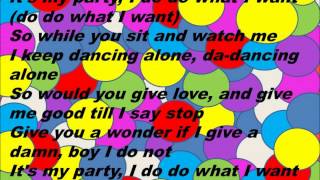 Jessie J It's My Party Lyrics