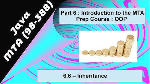 6.6 MTA 98-388 - OOP -  Java Inheritance