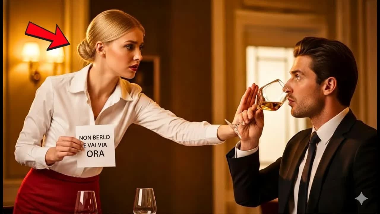 Non Lo Bere — Vattene Subito!＂ Avverte La Cameriera Al CEO Milionario  Lui Le Afferra La Mano E