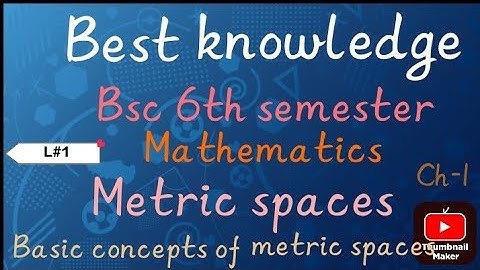Metric spaces |Basic concepts of metric spaces| Complex Analysis| Bsc 6th semester maths | chapter 1