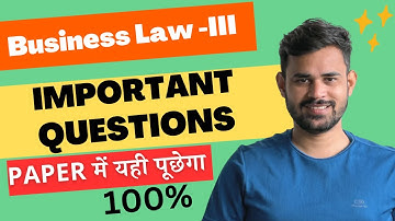 SYBCOM Business Law semester 3 important questions