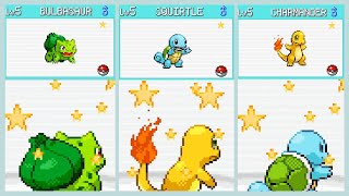 In Pokemon Fire Red, are the three starters shiny locked? Is it possible to  get a shiny Charmander from Oak? - Quora