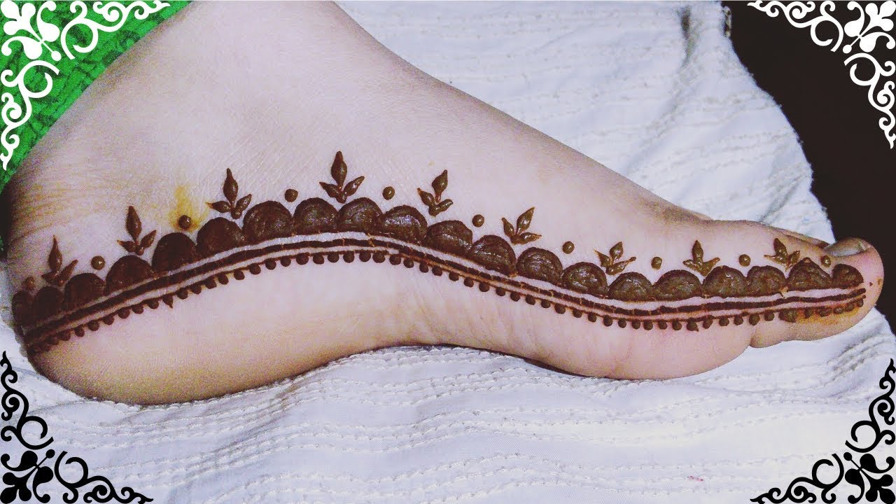 Diwali special feet mehndi design #1 /simple and classic henna design