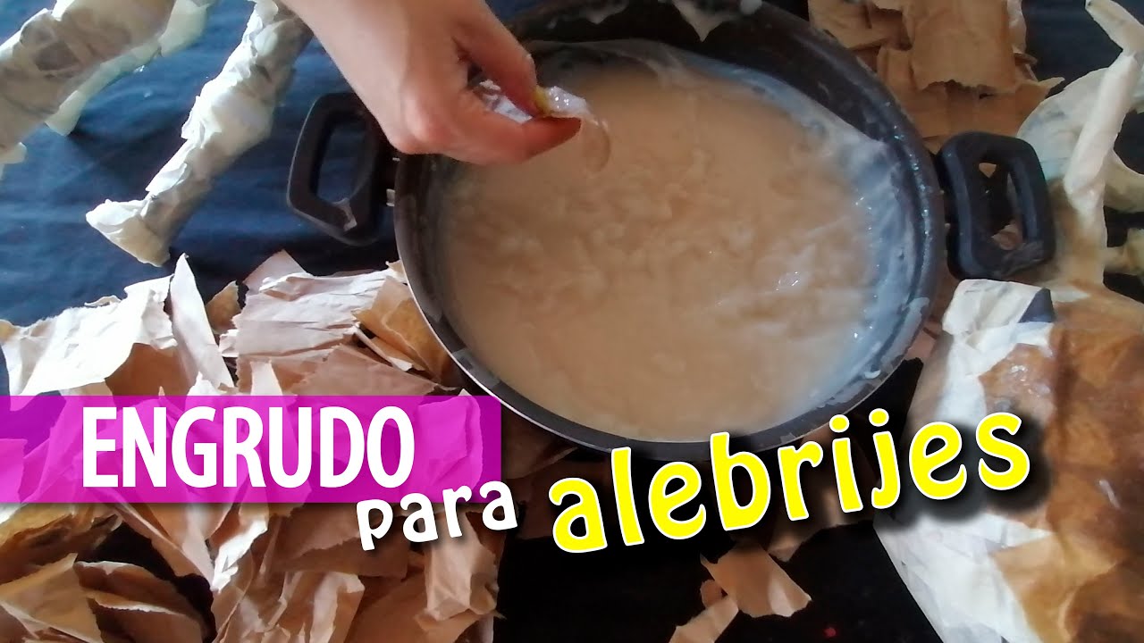 Como hacer ENGRUDO para PAPEL MACHÉ,