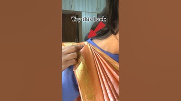 A simple hack to hide safety pin in 2 sec #tamil #sareedrapping #youtubeshorts #saree #youtube