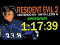 [N64] Resident Evil 2 - Any% Leon A - Speedrun in 1:17:39