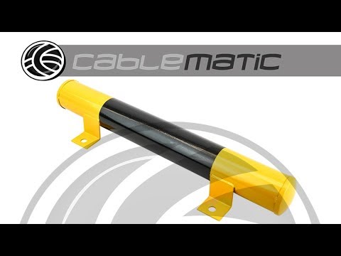 Tope de suelo para ruedas de parking aparcamiento de metal 60 cm -  distribuido por CABLEMATIC ® 