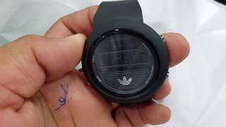 adidas digital watch black