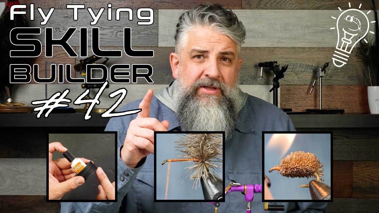 BURNING CADDIS! Deer Hair DUBBING LOOP and flexible fingers | Fly Tying Skill Builder #42