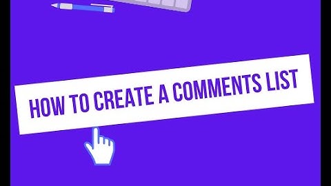 How to Create a Comments List on Podawaa [Tutorial]