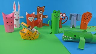How To Make Toilet Paper Roll Animal Kingdom - ZOO - 10 Animals - Recycle Easy Toy Ideas for KIDS