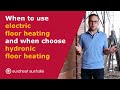 When to use electric floor heating and when choose hydronic floor heating - Floor heating - Perth