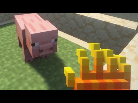 Fire Attack in Realistic Minecraft Village in TEARDOWN