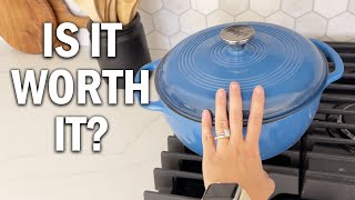 🔵 Unboxing NEW Lodge Enameled Cast Iron Dutch Oven - Bloom