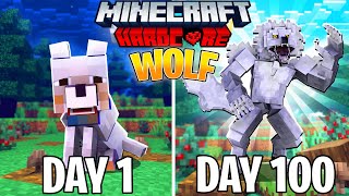I Survived 100 DAYS as a WOLF in Hardcore Minecraft!