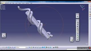 Catia V5 Making Spirals Along Straight Rod Part-1