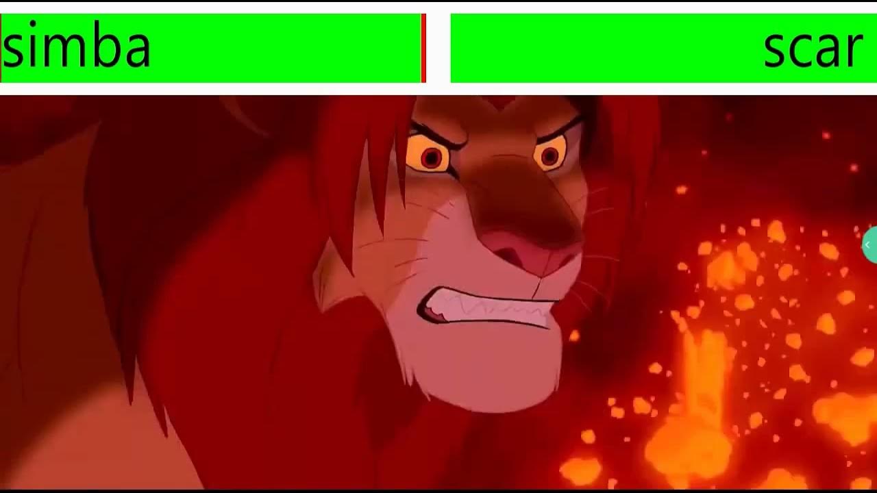 The Lion King Final Battle With Healthbars lion king final battle with healthbars|simba vs scar - YouTube