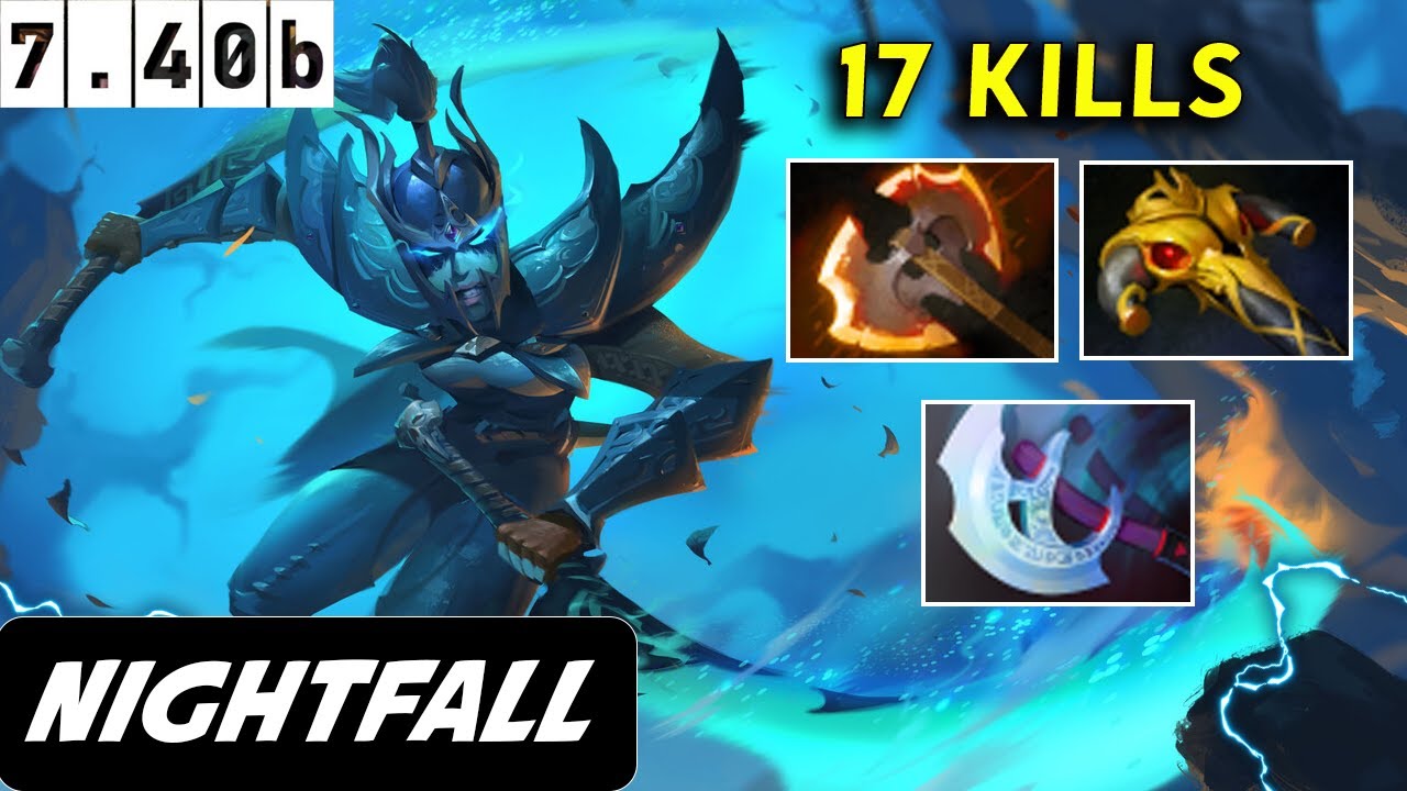 Nightfall Phantom Assaassin Safelane  17 Kill -  Dota 2 Pro player Patch 7.40b Gameplay