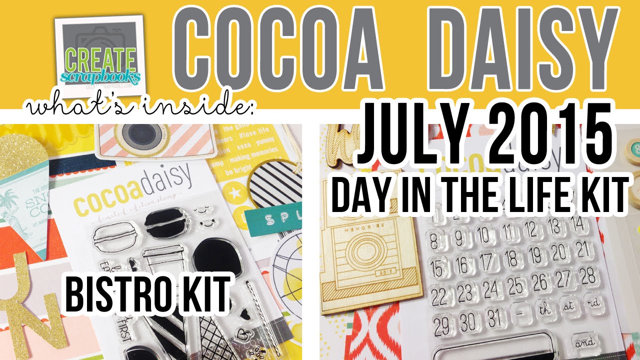 What's Inside: Cocoa Daisy BISTRO Scrapbook Kit & DITL KIT | JULY 2015 scrapbook layouts for camping