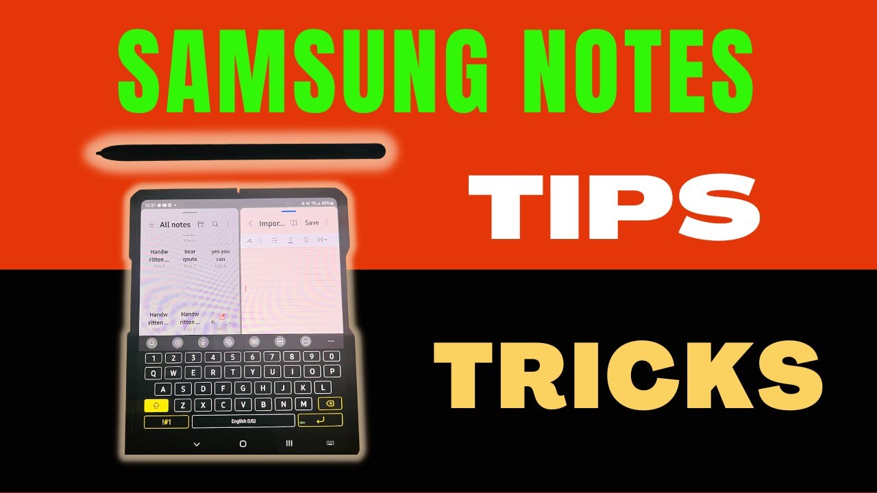 Samsung Notes App Tips And Tricks (setup) YouTube