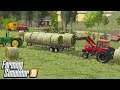 BALING & HAULING HAY | PICKED UP MY CHILD HOLD TRACTOR (FARM SAVE ROLEPLAY) FS19