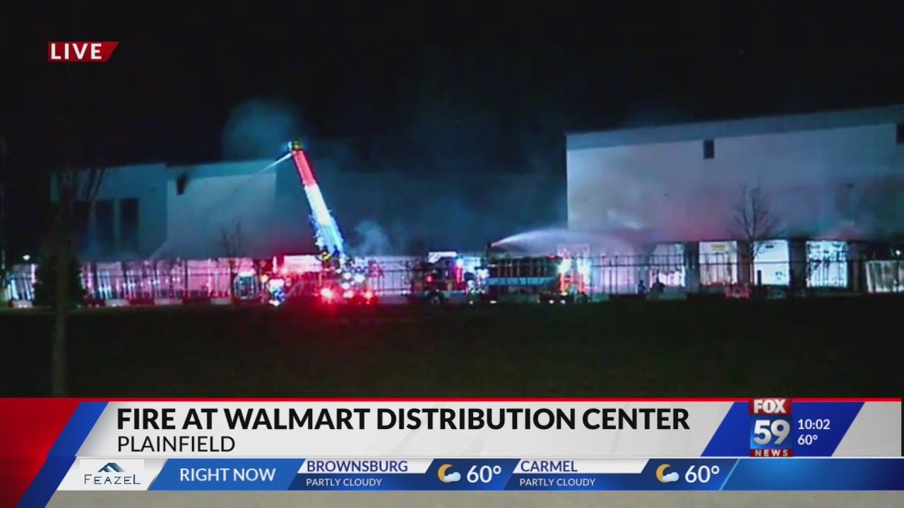 Walmart distribution center catches fire near Indianapolis airport