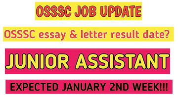 Osssc Result 2020.JA/JC ESSAY & Letter result, #skill test date soon released 😃. post-1746.