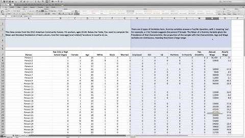 Introduction to Excel for Lab 1