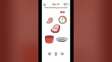 Brain Out - Puzzles Walkthrough - Level 17 - Find something you can eat?