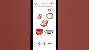 Brain Out - Puzzles Walkthrough - Level 17 - Find something you can eat?