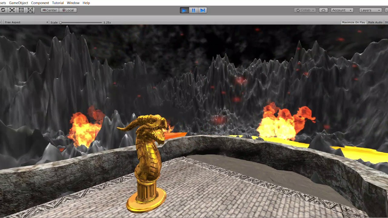 Unity Level Design: Inside of Volcano Dungeon