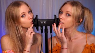 ASMR All Up In Your Ears X2 *Twin Video* (Close-Up Whispering, Breathy Gibberish)