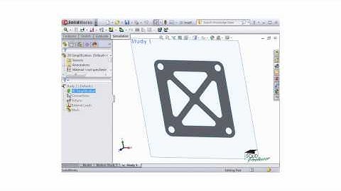 SolidWorks 2011 Tutorial - 2D Simplification for Simulation