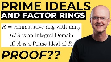 Factor Ring R/A is an Integral Domain If and Only If A is a Prime Ideal in R, a Commutative Ring wit