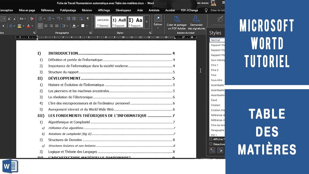 Word : numérotation automatique parfaite avec les styles (méthode professionnelle)