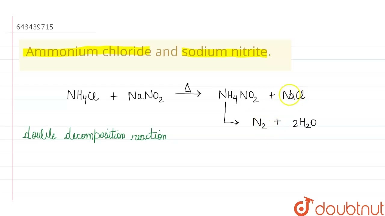 Ammonium Chloride yield : r/chemistry