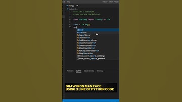 Draw Iron Man Face Using 3 Lines Of Python Code #shorts #coding #programming
